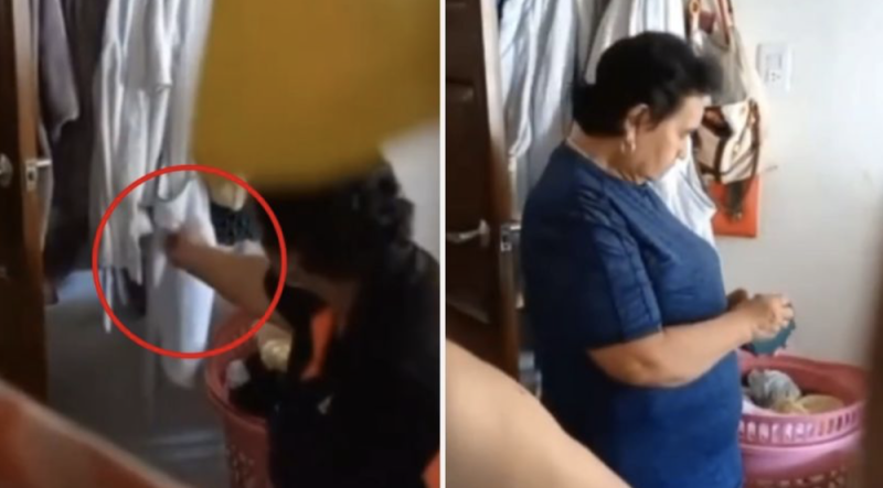 VIDEO Mujer engañaba a abuelita con llevarle la comunión para robar dinero de su casa