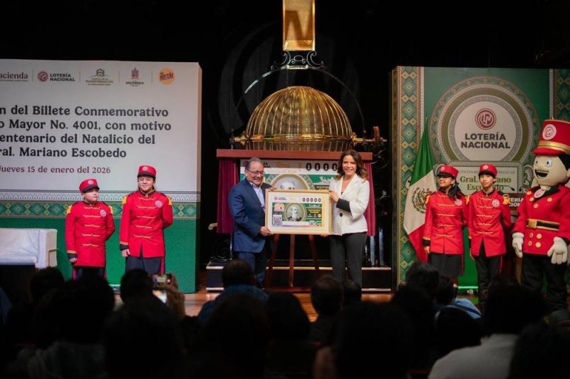 Lotería Nacional rinde homenaje al General Mariano Escobedo con billete conmemorativo 
