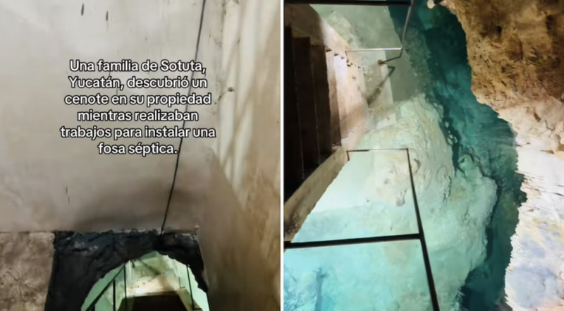 Instalaban una fosa séptica y descubren un cenote oculto en Yucatán: el hallazgo que se volvió viral