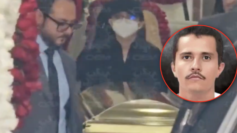 ¡Chapado en oro! Así captaron féretro de El M3ncho en Jalisco