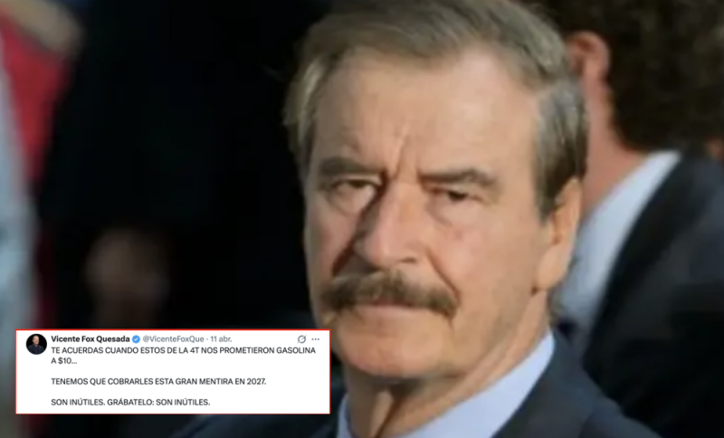 Vicente Fox se queja del precio de la Gasolina y usuarios lo tunden en redes 