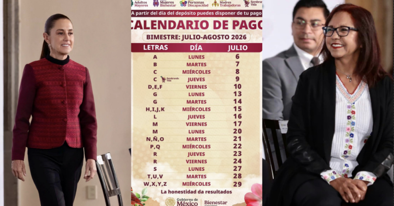 Bienestar inicia depósitos del bimestre julio-agosto; pagos se realizarán del 6 al 29 de julio
