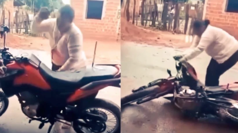 Infidelidad acaba en venganza: Mujer destruye moto de su esposo tras enterarse de la traición