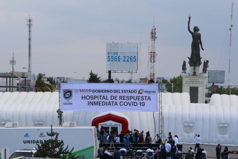 Hospital inflable de Hidalgo ya atiende pacientes con Covid-19