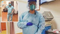 Enfermera de 8 meses de embarazo se niega a dejar de atender pacientes con Covid-19