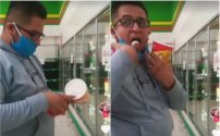 Sujeto se quita cubrebocas, lame helado de un Aurrerá y lo mete al refrigerador (VIDEO)