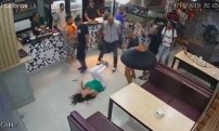 Hombres golpean a mujer porque “se sentó muy cerca de su mesa” (VIDEO)
