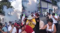 Gobernador de Yucatán reprime a manifestantes que protestaban en su contra