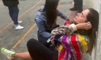 Galilea Montijo se resbala y se lesiona la rodilla (VIDEO)