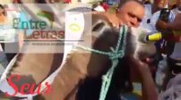 VIDEO: Mujer obliga a burro a tomar cerveza por la nariz luego de haber ganado 150 mil pesos
