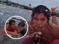 “¡Aguanta, aguanta!”: Guardavidas rescata a joven durante huracán “Priscila” en Manzanillo 