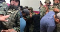 Agreden, humillan y desarman a militares en Michoacán (VIDEO)