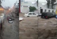 Impresionante tormenta arrastra 50 vehículos en este municipio mexicano (VIDEO)