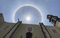 Tras SISMO, aparece extraño HALO SOLAR en el cielo de Veracruz y Puebla