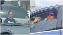 Automovilista usa a su pequeña hija como ESCUDO para colarse en FILA de CASETA (VIDEO)