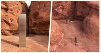 Encuentran extraño MONOLITO en medio del desierto; causa expectativa (VIDEO)